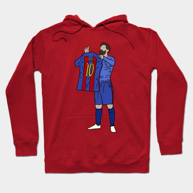 Leo Messi Jersey Celebration Hoodie by rattraptees